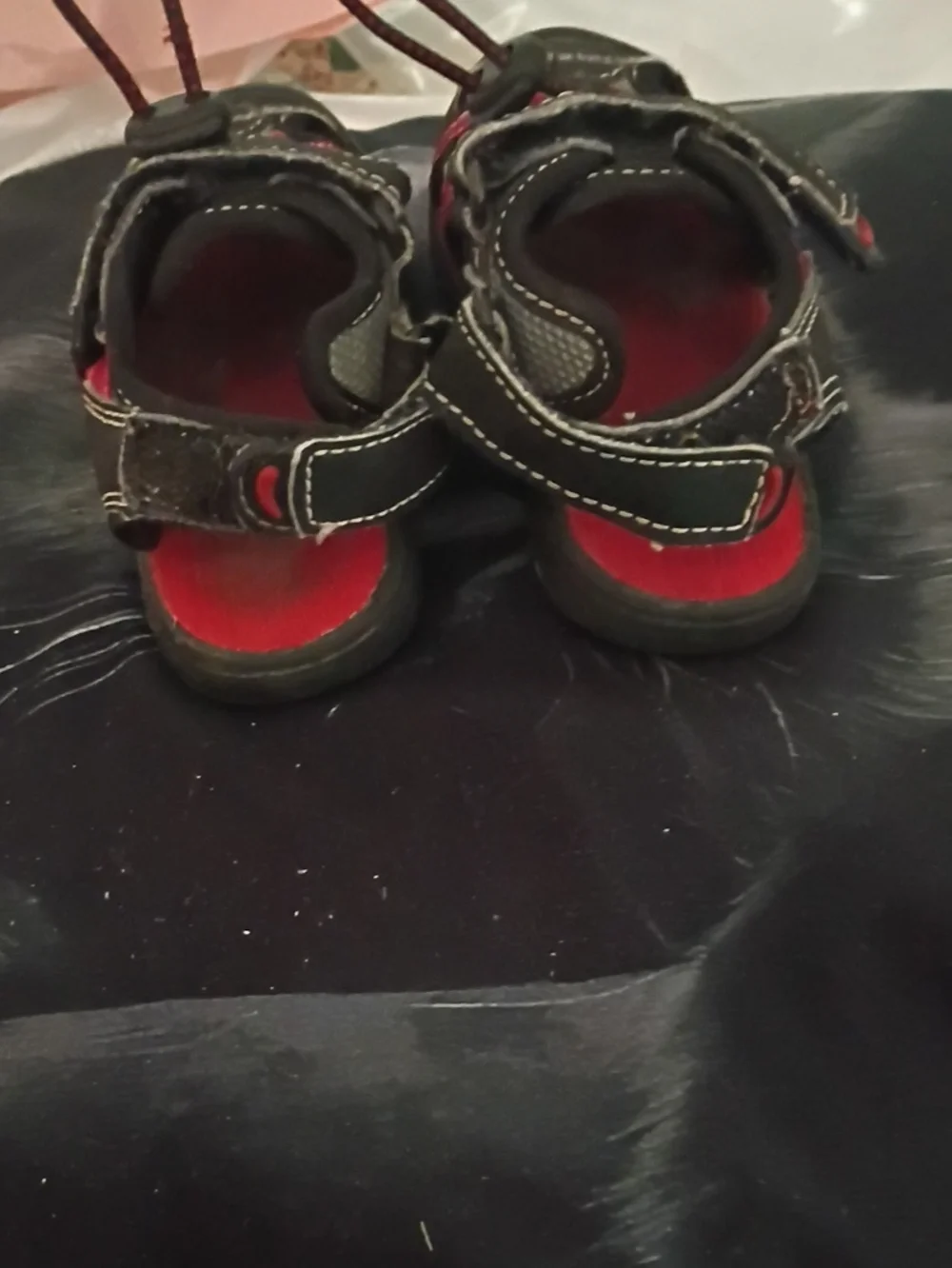 WonderKids Closed-Toe Sandals in Red and Gray - Comfortable Everyday Wear
